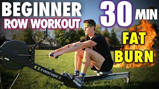 The BEST 30Minute Beginner Rowing Workout FOLLOW ALONG [upl. by Hayott]