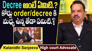 Difference between Judgment Decree and Order  CPC  Advocate Kalanidhi Sanjeeva  Socialpost Legal [upl. by Chabot]