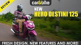 Hero Destini 125 Hero’s flagship scooter finally receives a makeover  First Ride  Review [upl. by Dinny]