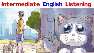 Learn English With Stories  The Abandoned Cat Comprehensible Input B1 [upl. by Salome]