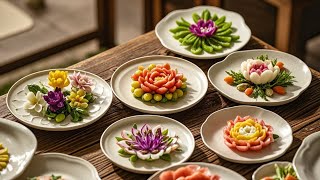 🥒Carving Art Have You Ever Seen A Melon Cut Like This It Becomes A Long Ringfruitcutting knife [upl. by Mackenzie]