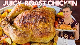 Juicy ROAST CHICKEN RECIPE  How To Cook a Whole Chicken [upl. by Arrek]