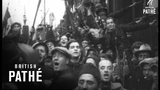 Italian Demonstration  Mussolini In Top Hat March On Rome 1922 [upl. by Juliane36]