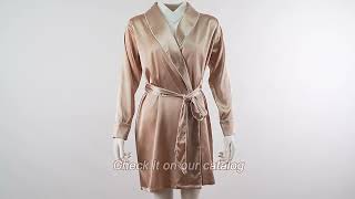 Wholesale Femme Elegant Filles Robes Luxury Bridesmaid Wedding Silk Robes [upl. by Aicnetroh]