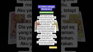 isi hatimu sebagai wanita ke 2 [upl. by Savihc641]