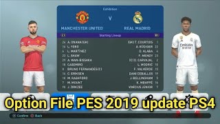 Option File PES 2019 update transfer Free Download PS4 [upl. by Groh614]