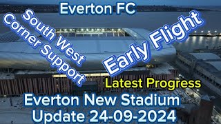 Everton FC New Stadium at Bramley Moore Dock Update 24092024 Latest drone footage 4k [upl. by Tara391]