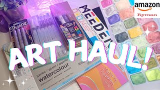 Unboxing Autumn Art Supplies 🍂 Amazon amp Ryman Shopping Haul ✨😊 [upl. by Harriott]