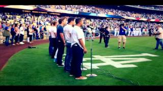 Overtone Singing The Star Spangled Banner at The Dodgers Game [upl. by Nosyt]