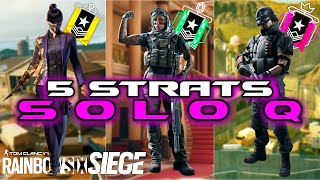 5 STRATS SOLO Q RAINBOW SIX SIEGE 2024 [upl. by Stegman]