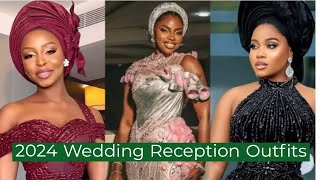 Latest Wedding Reception Gown Style Inspo  Reception Styles Wedding Styles  Lace Styles [upl. by Nickles]