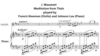 J Massenet  Meditation from Thaïs Violin and Piano [upl. by Hurlee74]