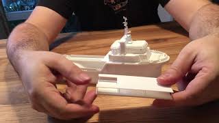 Unboxing a 3Dprinted model boat by Micro Boat Hobby [upl. by Drofxer]