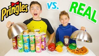 PRINGLES VS REAL FOOD CHALLENGE  Vraie nourriture ou Pringles [upl. by Ydisac]