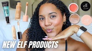 Trying new ELF products  Halo Glow Power Grip Putty Blush [upl. by Acirrehs864]