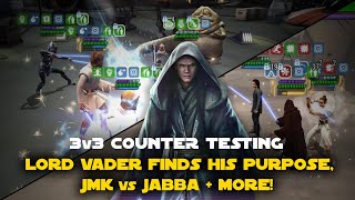 3v3 JMK vs Jabba LV vs Rey Ben Canderous L9 DC  is it any good  More SWGOH GAC Counters [upl. by Amsden]