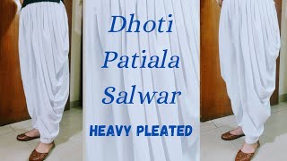 Dhoti Salwar  पटियाला सलवार  How to make dhoti salwar  Fab Stitch sewing dhotisalwar [upl. by Mellie95]