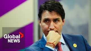 Trudeau pushes for free trade low tariffs at Peru APEC summit [upl. by Ahsenot]