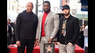 50 Cent Receives a Star on The Hollywood Walk of Fame Featuring Eminem amp Dr Dre [upl. by Harihs]