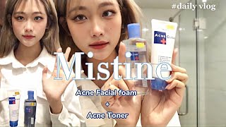 Mistine’s Acne Facial Foam amp Acne Toner🤍 [upl. by Guildroy]