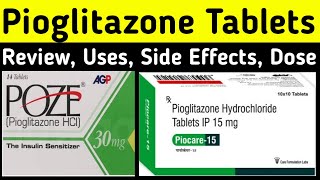 Pioglitazone 15 mg 30 mg Uses in Hindi  Pioglitazone Mechanism of Action Side Effects Dose [upl. by Pulchi184]