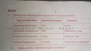 Telangana Biology 10 Class Board Exam Final Question paper 2024  TS Biology 10 Class Board Exam [upl. by Suhail]