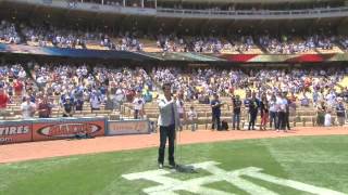 Ektor Rivera sings Star Spangled Banner amp God Bless America [upl. by Mehta262]