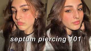 getting a septum piercing tips amp experience [upl. by Rednasxela]