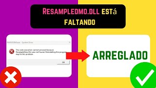 Solucionar Resampledmo dll falta en Windows 11 Spanish [upl. by Ortrude495]