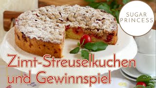 Himmlischer Streuselkuchen mit Renekloden Reineclauden und Zimt Rezept von Sugarprincess [upl. by Nobell]