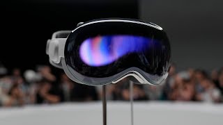 Apple unveils new US3499 Vision Pro mixedreality headset [upl. by Aldus]