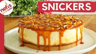 FIRINDA PİŞMEYEN SNICKERS CHEESECAKE TARİFİ 🥜💫 [upl. by Ardekan]