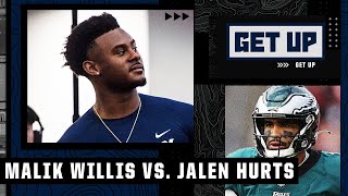 Comparing top QB prospect Malik Willis to Jalen Hurts  Get Up [upl. by Minnaminnie]