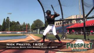 Nick Pratto Prospect Video 1b Huntington Beach High School Class of 2017 usabaseball [upl. by Weissberg]