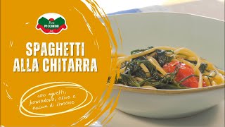 Spaghetti alla chitarra con agretti pomodorini al profumo di limone [upl. by Nyltiac827]