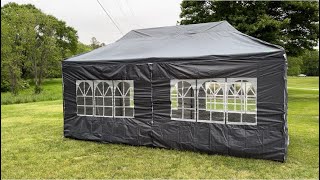 Cobizi 10x20 Heavy Duty Pop Up Canopy Tent Review [upl. by Yearwood]