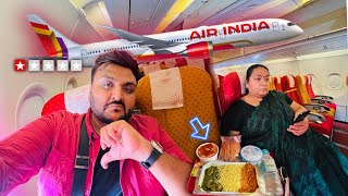 Our First Air India International Flight Experience 😨 Middle seat ke bhi paise lage Worst condition [upl. by Seilenna]