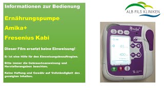 Informationsfilm Ernährungspumpe Amika von Fresenius Kabi [upl. by Nahn]