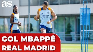 El primer gol de MBAPPÉ como jugador del REAL MADRID en VALDEBEBAS [upl. by Nuahs702]