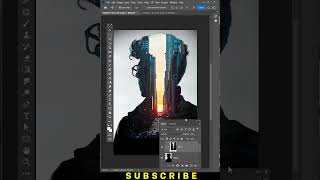 Photo Manipulation  Photoshop Tutorial  double exposure Effect shorts photoshop photoshoptricks [upl. by Asli]