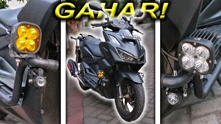 Modif Vario 160 Menjadi Monster Touring Part 2  Pasang Crashbar Lampu 150w Saklar Domino Hazard [upl. by Gyatt]