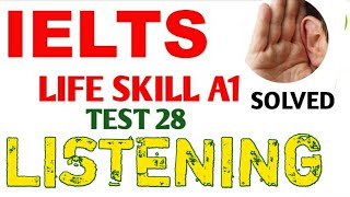 Life Skills a1 Listening with Answers  a1 Listening A1  test 28 [upl. by Rybma870]