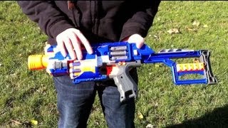 Nerf NStrike Elite Stockade  Range Test Modded [upl. by Merfe]