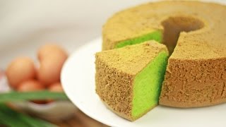 Pandan Chiffon Cake  Singapore  Recipe By ZaTaYaYummy [upl. by Shannah]