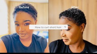 How to curl short hairHow to style short hair easy way to style short hair roadto1k [upl. by Notrem]