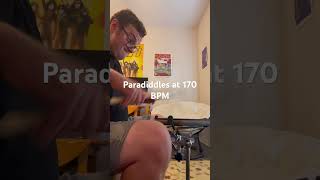 Paradiddles at 170 BPM drums practice music [upl. by Milak]