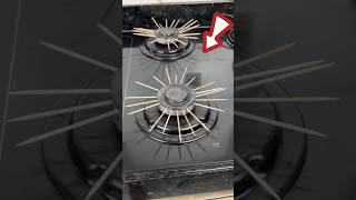 The Amazing Trick to Make Your Gas Last Longer Gastip Burner cleaning Stove shorts diy [upl. by Evelc]