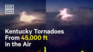 Pilot Captures Aerial Footage of Kentucky Tornadoes [upl. by Ecinev]