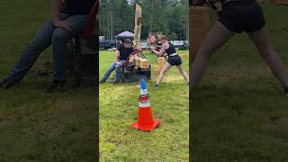 Brighid’s Bow Saw  Rangeley 2024  Timbersports lumberjack lumberjacks [upl. by Hatti]