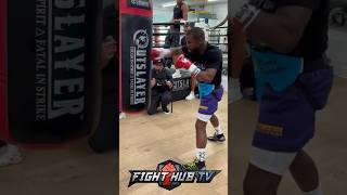 Floyd Mayweather UNLEASHES on Heavy Bag  BACK IN THE GYM [upl. by Hartman]